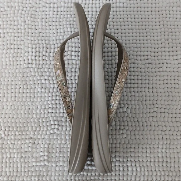 Skechers Taupe Beaded Women's Sandals - Picture 9 of 14